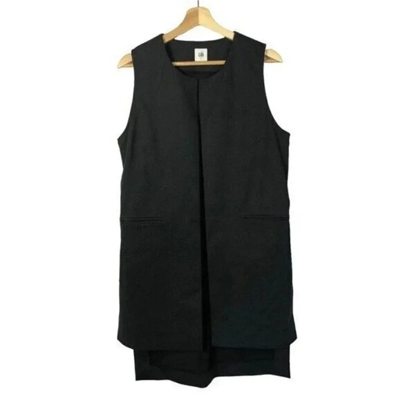 Cabi Drafting Open Front Charcoal Gray Sleeveless Vest S #3178 - Picture 2 of 4